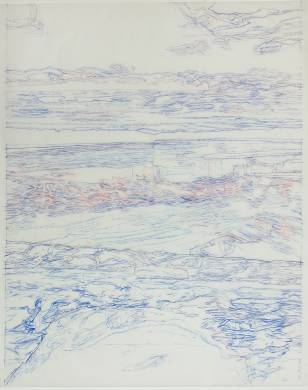  Confluence III. - 2009, pen, pencil on tracing paper, 110x85cms