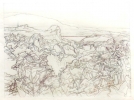  Devn Castle (Autumn) - 2001, pen on tracing paper, 75x100cms