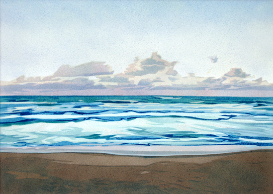  Sea I (Cefalù) 1997, oil on canvas, 75x105cms