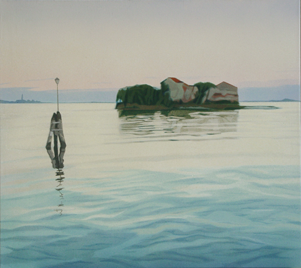 Ostrov - 2002, olej na plátne, 80x90cm