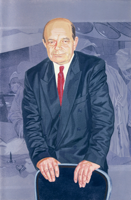 Portrét MuDr.Vajóa - 2000, olej na plátne, 90x60cm