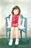  Sitting Romanka - 2003, oil on canvas, 90x60cms